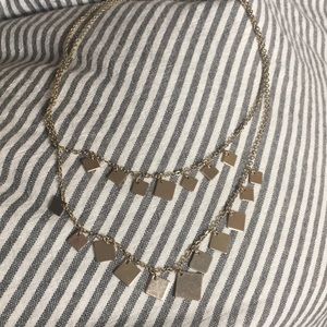 Gold double chain necklace